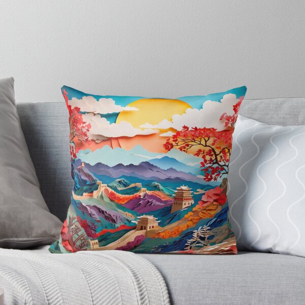 Item preview, Japanese landscape made of cut paper, beautiful design for a gift #7. designed and sold by ELFofDREAMS.