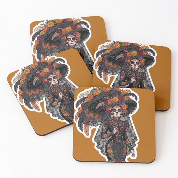 Item preview, Catrina con Sombrilla - Día de los Muertos Elegant Art designed and sold by obalartsMerch.