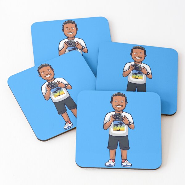 Item preview, Smiling Photographer With Tropical Shirt designed and sold by DashiellCorwin.