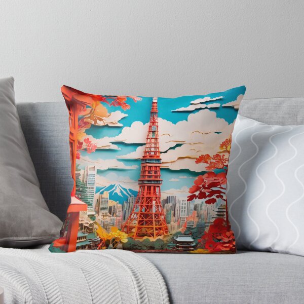 Item preview, Japanese landscape made of cut paper, beautiful design for a gift #8. designed and sold by ELFofDREAMS.