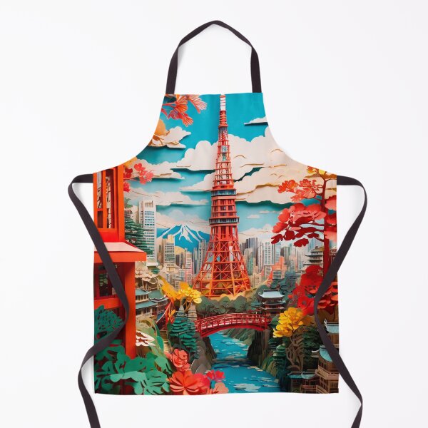 Item preview, Japanese landscape made of cut paper, beautiful design for a gift #8. designed and sold by ELFofDREAMS.