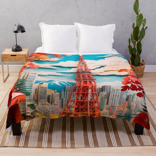 Item preview, Japanese landscape made of cut paper, beautiful design for a gift #8. designed and sold by ELFofDREAMS.