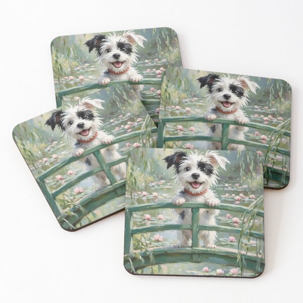 Item preview, Water Lilies Dog — Patch on Monet Japanese Bridge Garden Art designed and sold by boldbrushstroke.