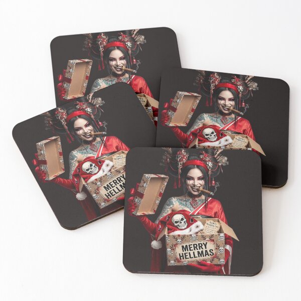 Item preview, Merry Hellmas Naughty List Gift Girl designed and sold by Voodoo Store Paranormal Collections.
