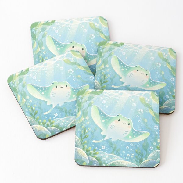 Item preview, Manta Ray Gliding Through a Sunlit Kelp Forest designed and sold by AshiraCreations.