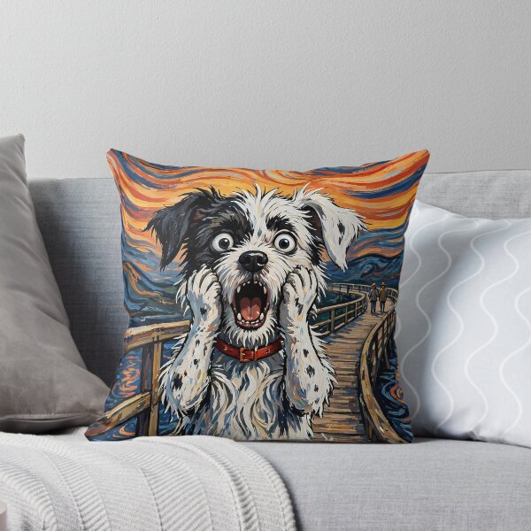 Item preview, The Scream Dog — Patch Munch Expressionist Bridge Funny Art designed and sold by boldbrushstroke.