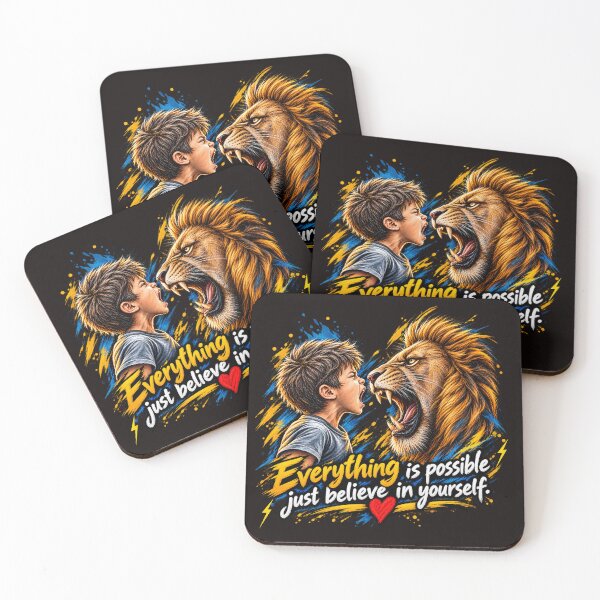 Item preview, Unleash Your Inner Lion – Everything Is Possible Motivational T-Shirt Design designed and sold by Ibrahimsaeed27.