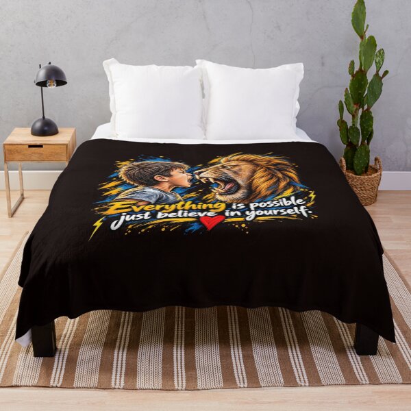 Item preview, Unleash Your Inner Lion – Everything Is Possible Motivational T-Shirt Design designed and sold by Ibrahimsaeed27.