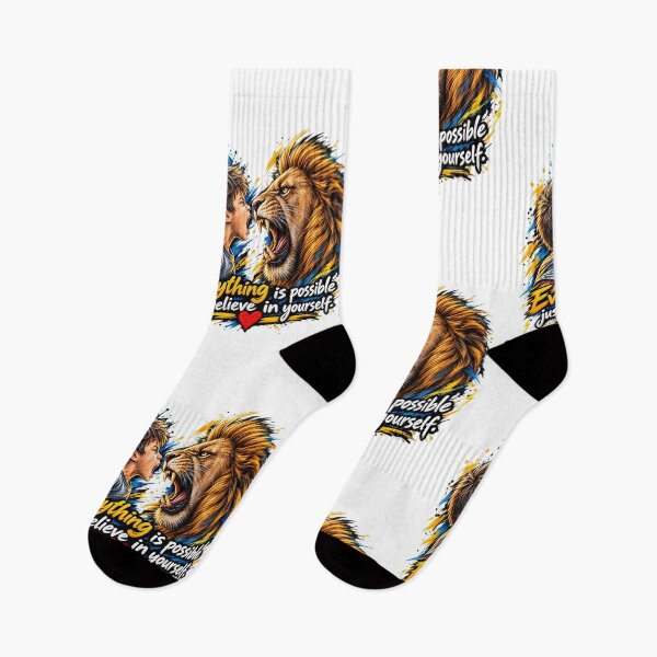 Item preview, Unleash Your Inner Lion – Everything Is Possible Motivational T-Shirt Design designed and sold by Ibrahimsaeed27.