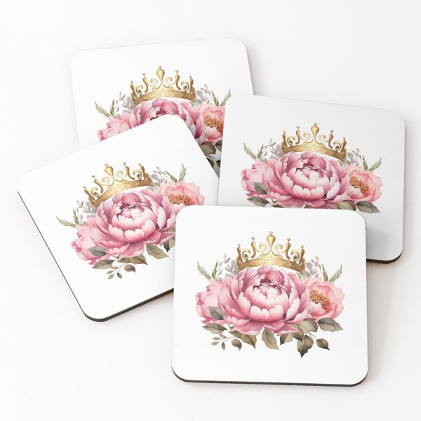 Item preview, Pink Peony Crown | Elegant Floral Aesthetic Art designed and sold by Mandayartstudio.