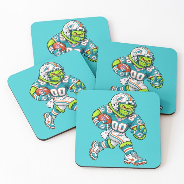 Item preview, Miami Dolphins Fans Funny Grinch Football Player designed and sold by Natasha Webb.