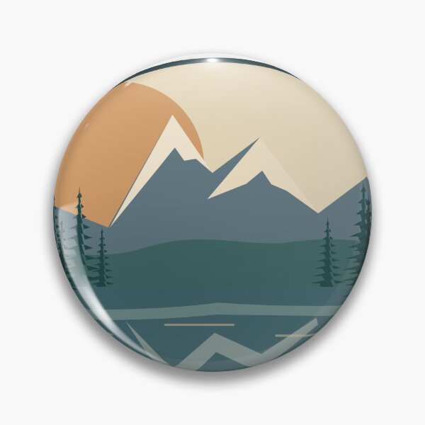 Item preview, Vintage Mountain Lake Reflection and Pine Forest designed and sold by Art Studio Shams.