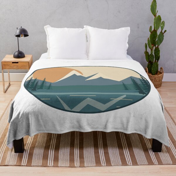 Item preview, Vintage Mountain Lake Reflection and Pine Forest designed and sold by Art Studio Shams.