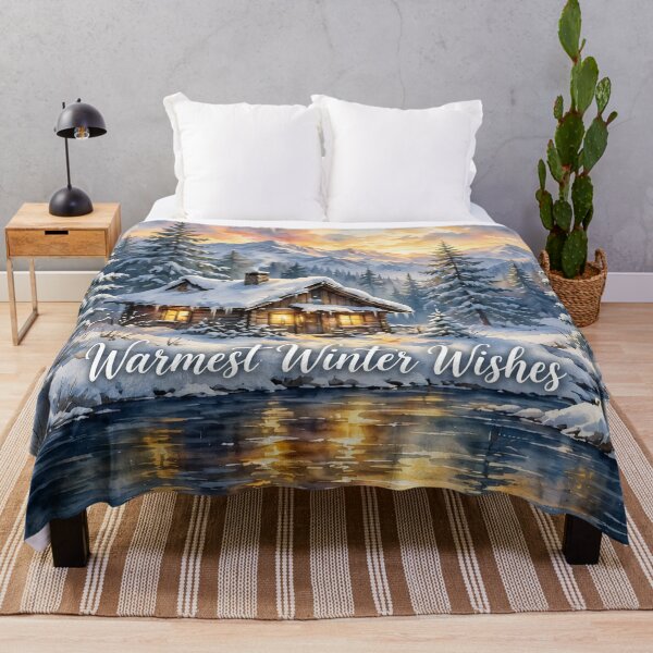 Item preview, Cozy Winter Cabin. Winter Light Watercolor Christmas Art. designed and sold by Deepsleepstudio.