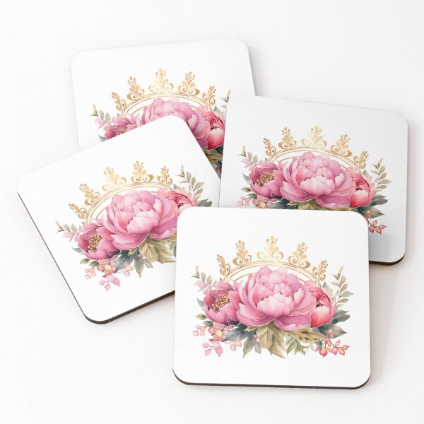 Item preview, Pink Peony Crown | Elegant Floral Aesthetic Art designed and sold by Mandayartstudio.