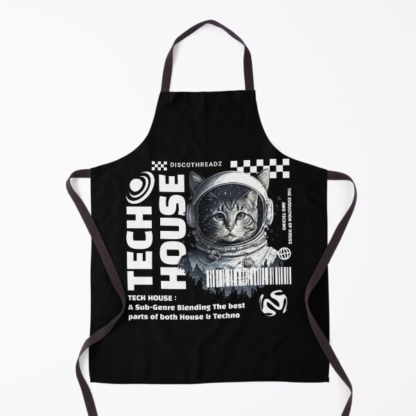 Item preview, TECH HOUSE - Astronaut Cat (White) designed and sold by Discothreadz.
