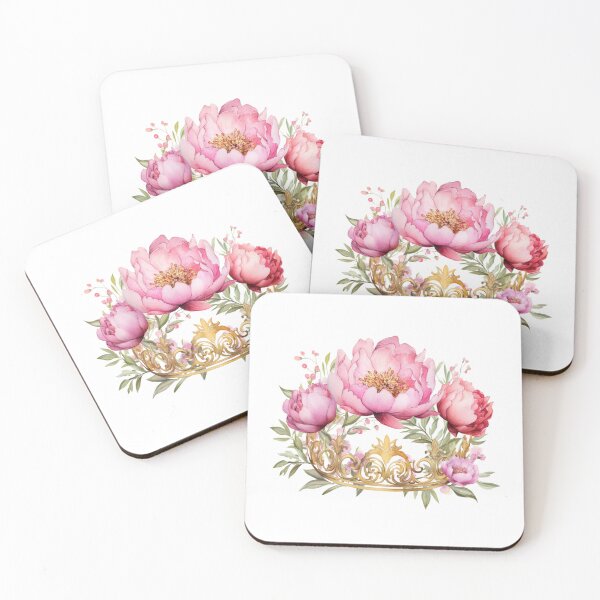 Item preview, Pink Peony Crown | Elegant Floral Aesthetic Art designed and sold by Mandayartstudio.