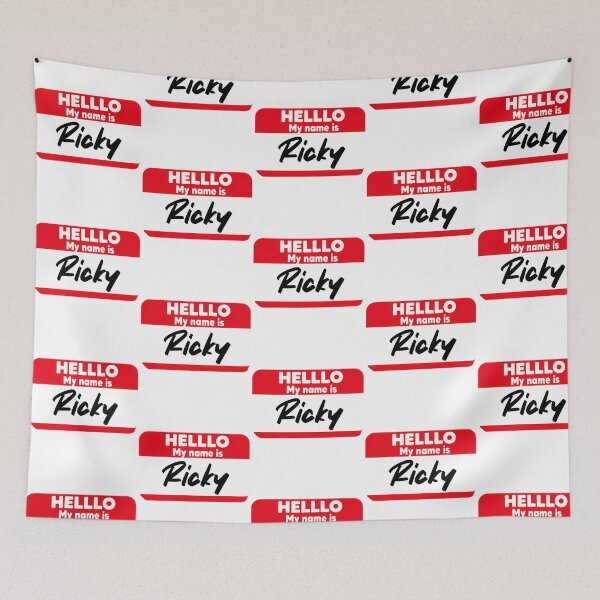 Item preview, Funny Hello My Name Is Ricky Design For Men And Women Cool Party Outfit Gift For Friends designed and sold by dowdyshenika.