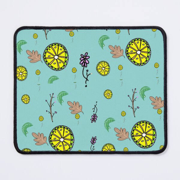 Item preview, Cute Hand Drawn Citrus Lemon & Floral Seamless Pattern designed and sold by The Mandala Oasis.