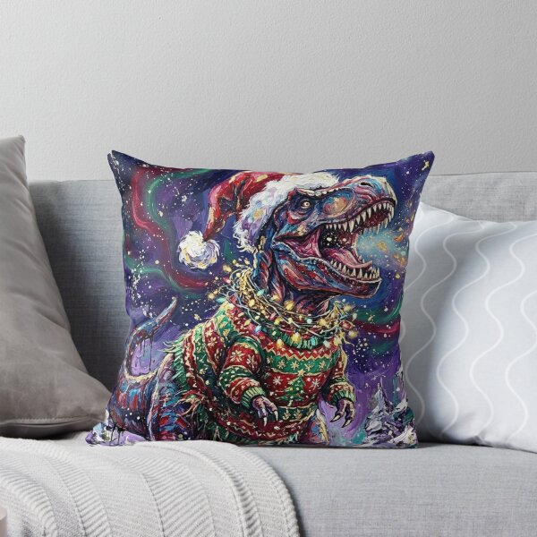 Item preview, Expressionist Christmas T-Rex Dinosaur Ugly Sweater designed and sold by JonelleTshirts.
