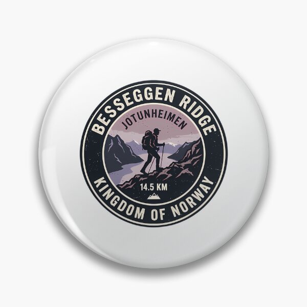 Item preview, Besseggen Ridge Hiking Adventure Norway Badge designed and sold by annabe-ththurs.