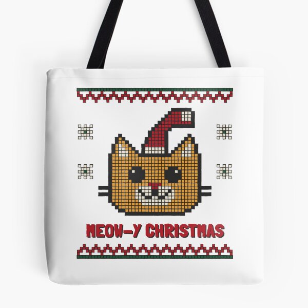 Item preview, Ugly Christmas Sweaters Faux-Knit Cat Meow-y Christmas designed and sold by sdcreations210.
