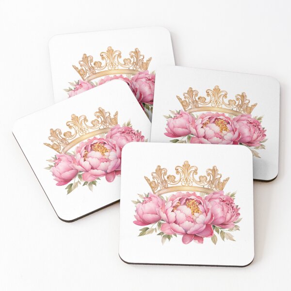 Item preview, Pink Peony Crown | Elegant Floral Aesthetic Art designed and sold by Mandayartstudio.