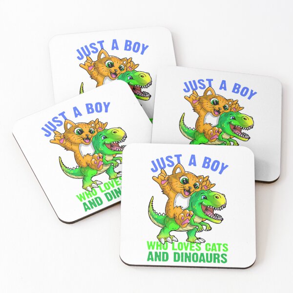 Item preview, Just A Boy Who Loves Cats And Dinosaurs designed and sold by cottrell-ceola.