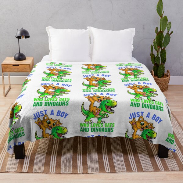Item preview, Just A Boy Who Loves Cats And Dinosaurs designed and sold by cottrell-ceola.