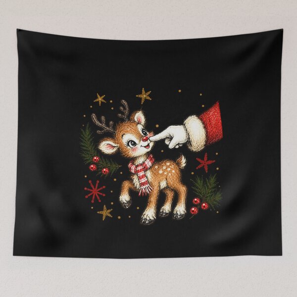 Item preview, Santa Glove Touching a Reindeer Nose designed and sold by MiteKangerin.