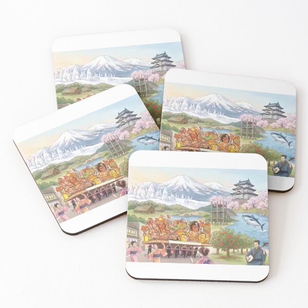 Item preview, Japanese Folklore Fantasy – Mount Fuji and Traditional Festival designed and sold by EchoWave11.