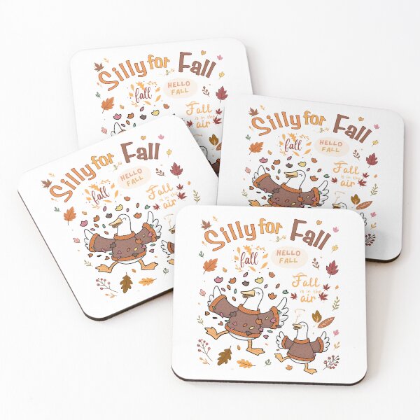Item preview, Silly for Fall - Two Geese Playing with Autumn Leaves. designed and sold by MKTreasures.