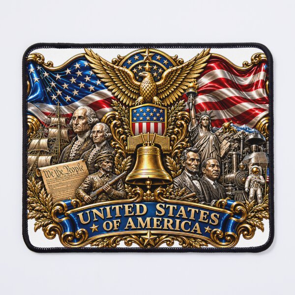 Item preview, USA Patriotic Golden Eagle T-Shirt | United States of America Heritage Crest | Vintage American Flag & Liberty Bell Graphic  designed and sold by Original Designs For Every Vibe.