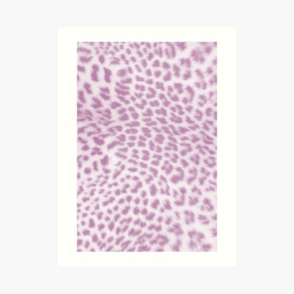 Lavender leopard print Art Print