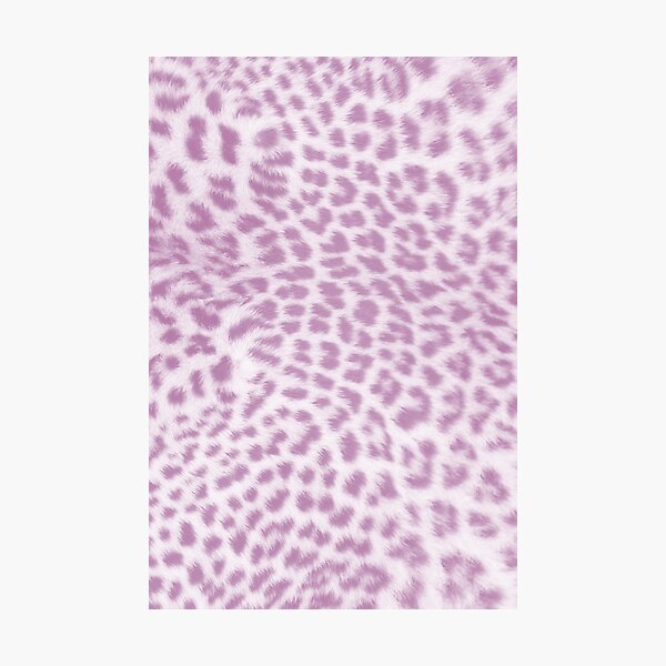 Lavender leopard print Photographic Print