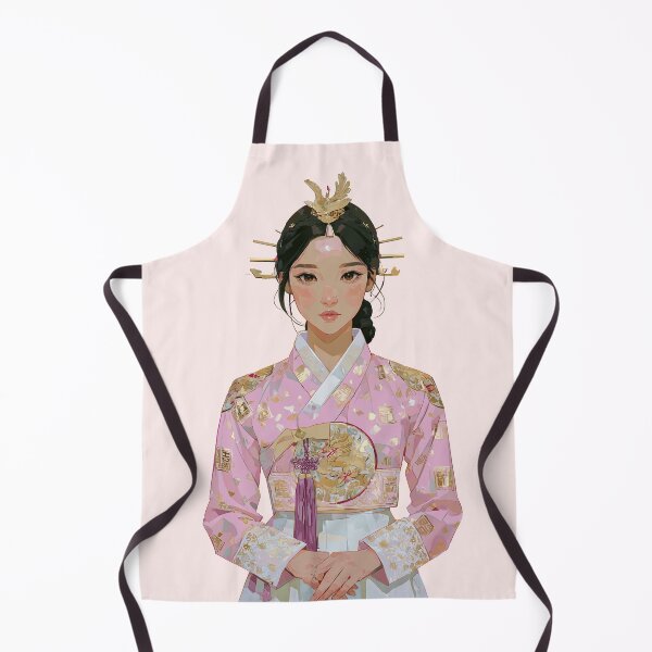 Item preview, Elegant Korean Princess in Pink Hanbok Art designed and sold by colorful-white.