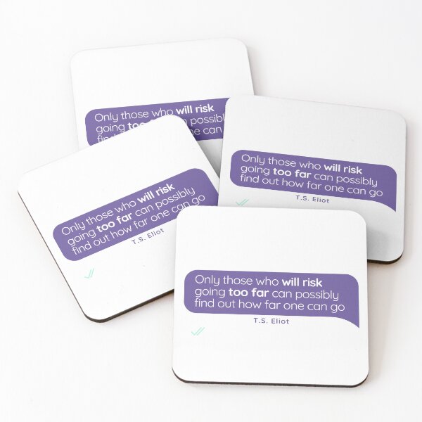 Item preview, Only those who will risk T. s. Eliot quote of the day, sticker, poster, gift card, artboard print, Hardcover Journals, Canvas Print, Poster, Framed Art Print, Photographic, Metal Print designed and sold by SpiralStairShop.
