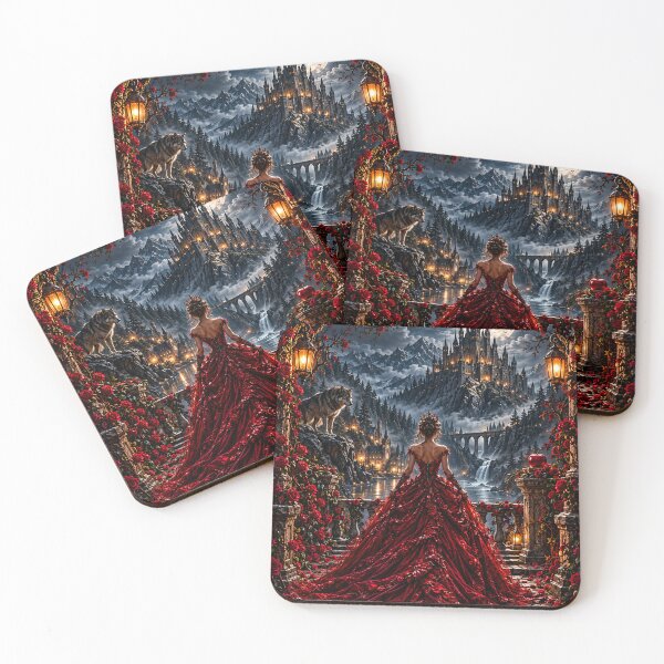 Item preview, Dark Fairy Tales – Gothic Castle and Crimson Queen Fantasy Art designed and sold by TheAllInStore.