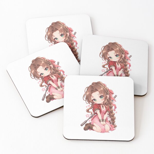 Item preview, Aerith Gainsborough Chibi Anime Girl – Final Fantasy VII Fan Art designed and sold by mumeaw.