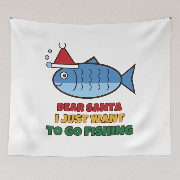 Item preview, Dear Santa I Just Want To Go Fishing Funny Fishing Christmas designed and sold by Bornprints.