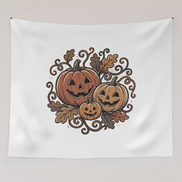 Item preview, Vintage Pumpkin Patch – Retro Halloween Harvest Art designed and sold by FashionHubLK.