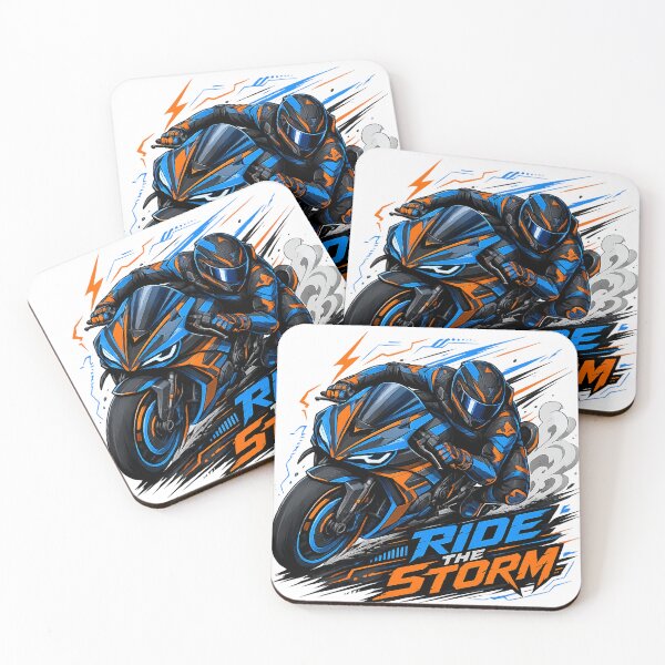 Item preview, Ride the Storm Sport Motorcycle Racing Biker Speed Graphic Art designed and sold by inkoutninja.