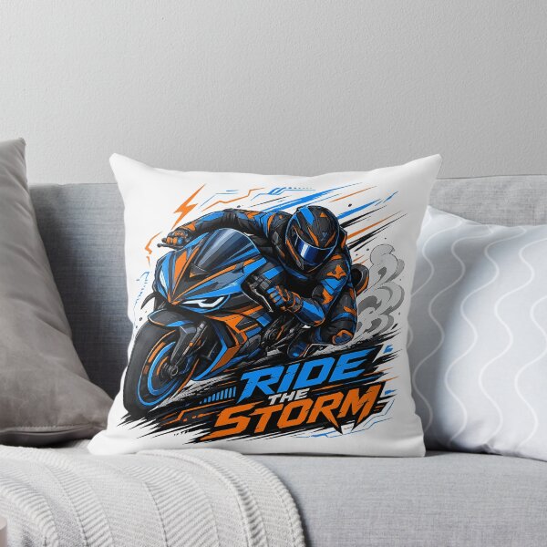 Item preview, Ride the Storm Sport Motorcycle Racing Biker Speed Graphic Art designed and sold by inkoutninja.