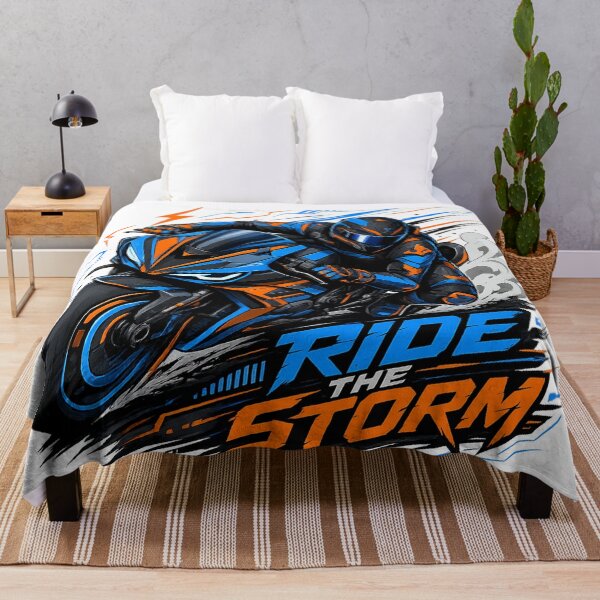 Item preview, Ride the Storm Sport Motorcycle Racing Biker Speed Graphic Art designed and sold by inkoutninja.