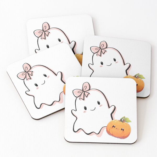Item preview, Cute pink bow ghost sticker - Kawaii Pastel Halloween Aesthetic designed and sold by latistore.