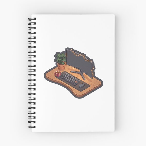 Item preview, Desk Setup Holiday Mode - Isometric Developer Gift designed and sold by TheCalmEdit.