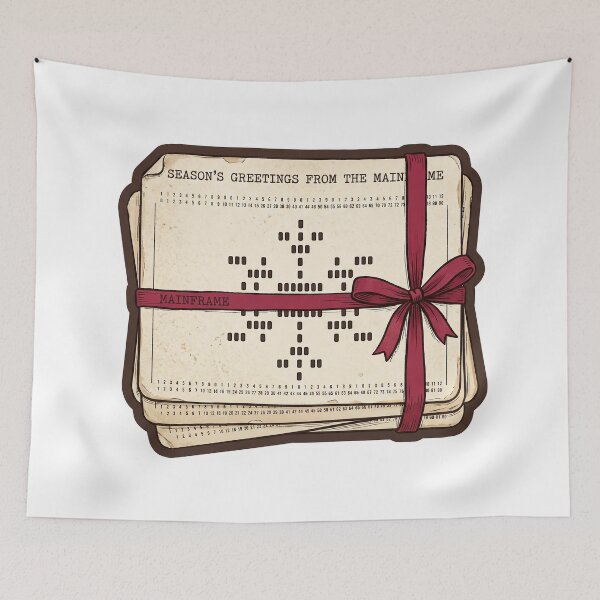 Item preview, Punch Card Season's Greetings - Vintage Computing designed and sold by TheCalmEdit.