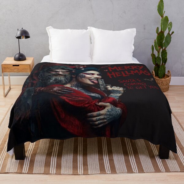 Item preview, Merry Hellmas Santas Coming Gun Couple designed and sold by Voodoo Store Paranormal Collections.