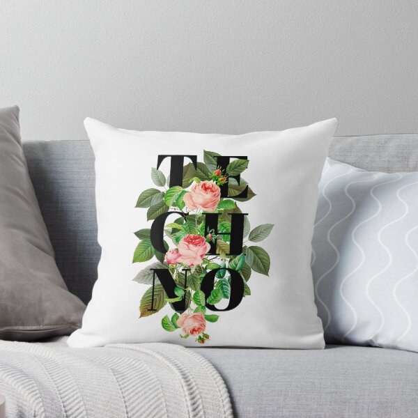 Item preview, TECHNO - Flower Tech Power (Black) designed and sold by Discothreadz.