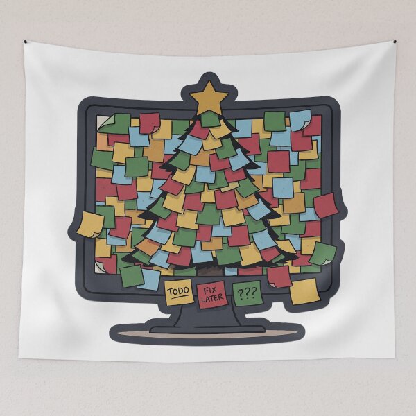 Item preview, Monitor Wrapped in Sticky Notes - Developer Christmas designed and sold by TheCalmEdit.